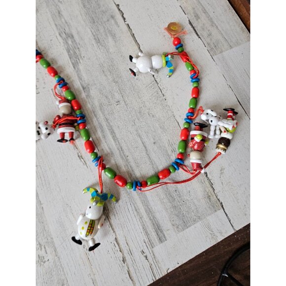Bombay Garland dog snowman RARE Santa unique Xmas tree vintage garland - Picture 6 of 6